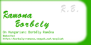 ramona borbely business card